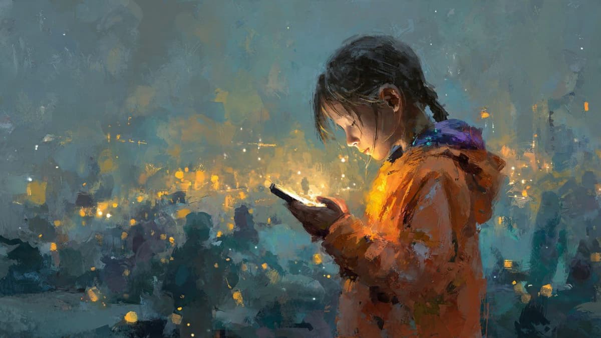 Mother protecting child online